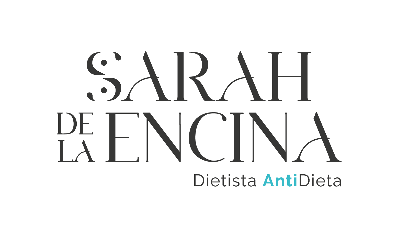 logotipo en negro página principal Sarah de la Encina Dietista Antidieta